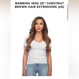BELLAMI BAMBINA 160G 20'' CHESTNUT BROWN HAIR EXTENSIONS (#6)